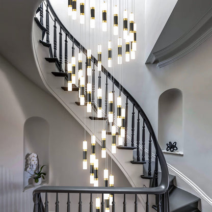 36-Light Modern Kitchen Island Black Gold Ceiling Pendant Light