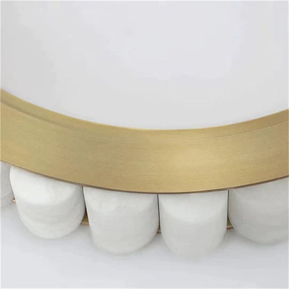 Blushlighting Alabaster Circle Round Pendent Light, Galaxy Pendant Light