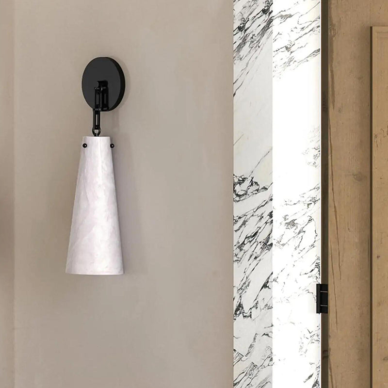 Contemporary Alabaster Wall Sconce For Kitchen Island, Bedroom