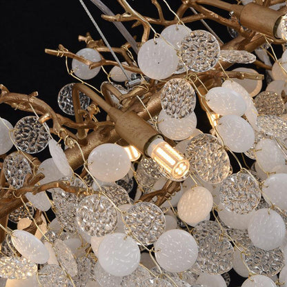 Blus Lighting Zosia Creative Brass Branch Chandelier, Modern Ceiling Lighting Chandelier for Living Room