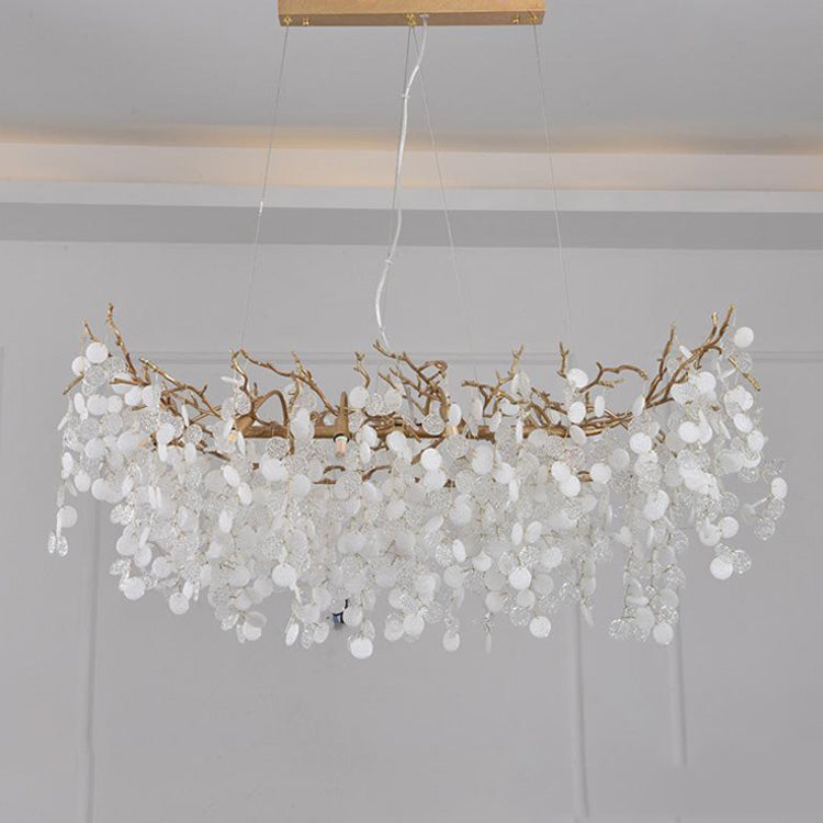 Blus Lighting Zosia Creative Brass Branch Chandelier, Modern Ceiling Lighting Chandelier for Living Room