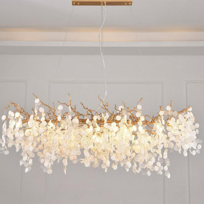 Blus Lighting Zosia Creative Brass Branch Chandelier, Modern Ceiling Lighting Chandelier for Living Room
