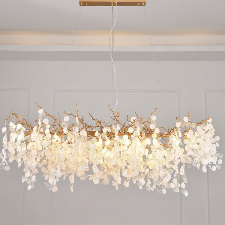 Blus Lighting Zosia Creative Brass Branch Chandelier, Modern Ceiling Lighting Chandelier for Living Room