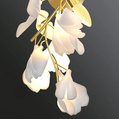 Ceramic Ginkgo Leaf Wall Lamp