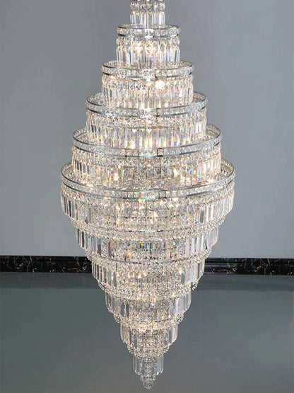 11-Tier  Extra Large Crystal Chandelier in Chrome Finish