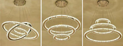 2/3/4/5/6/7-Rings Crystal Chandelier