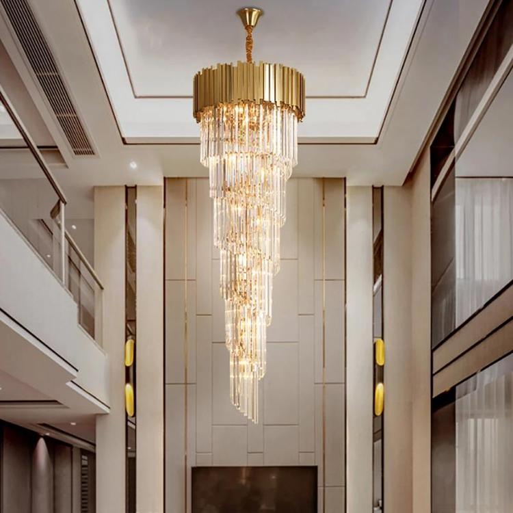 Blus Lighting Elian Gillani 2-Story Crystal Chandelier