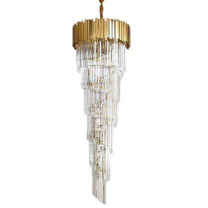 Blus Lighting Elian Gillani 2-Story Crystal Chandelier