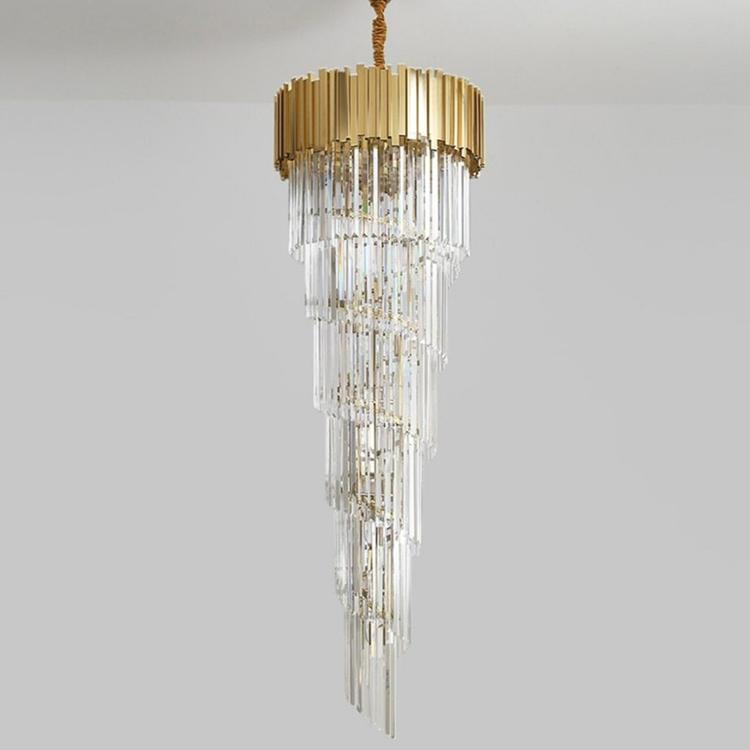 Blus Lighting Elian Gillani 2-Story Crystal Chandelier