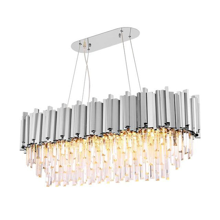 Blus Lighting Elian Oval Crystal Chandelier
