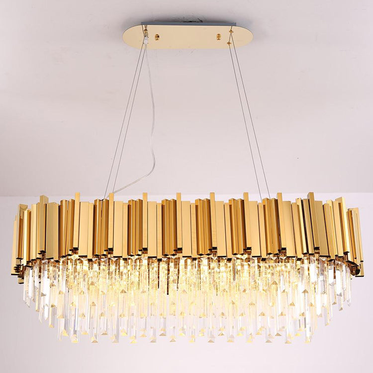 Blus Lighting Elian Oval Crystal Chandelier