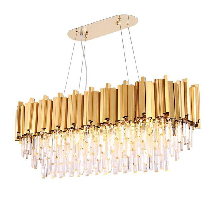 Blus Lighting Elian Oval Crystal Chandelier