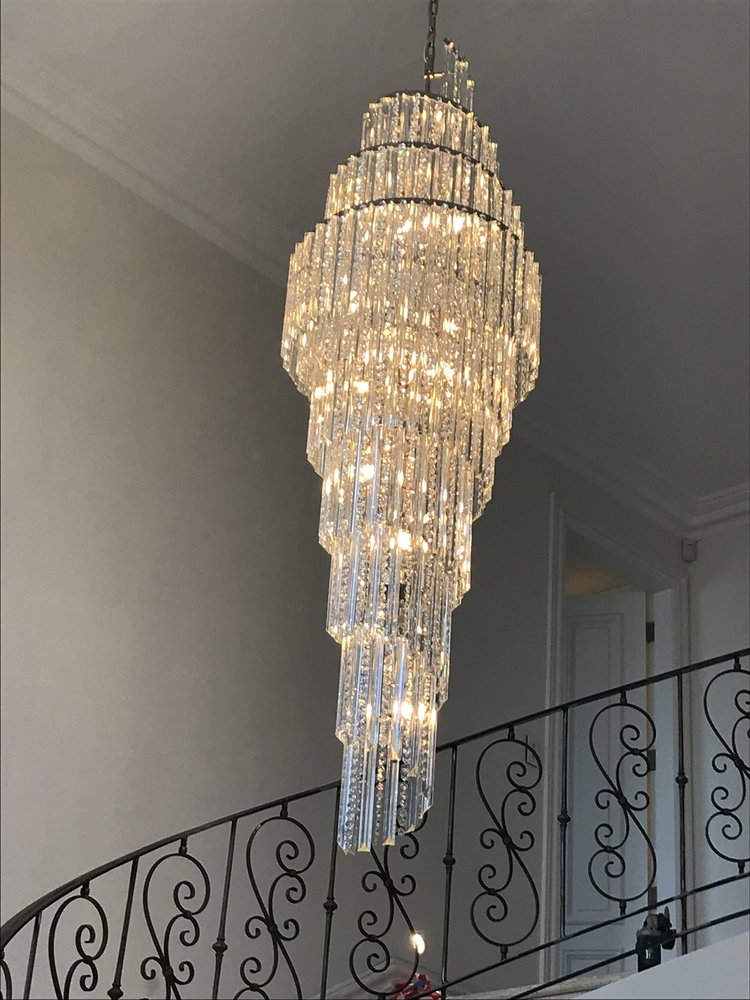 2023 New Arrival Sprial Crystal Chandelier For Foyer Staircase