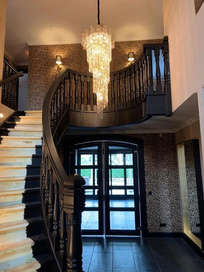 13/24/30-Light Luxury Style Rotating Crystal Chandelier