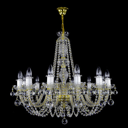12/30-Light Candle Light Crystal Chandelier