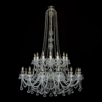 12/30-Light Candle Light Crystal Chandelier