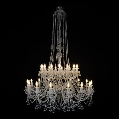 12/30-Light Candle Light Crystal Chandelier