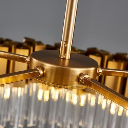 Blus Lighting Kubica Round Crystal Chandelier