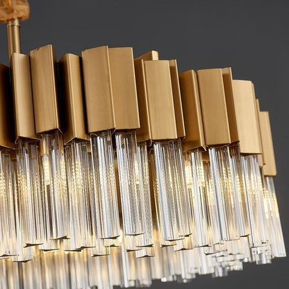 Blus Lighting Kubica Round Crystal Chandelier