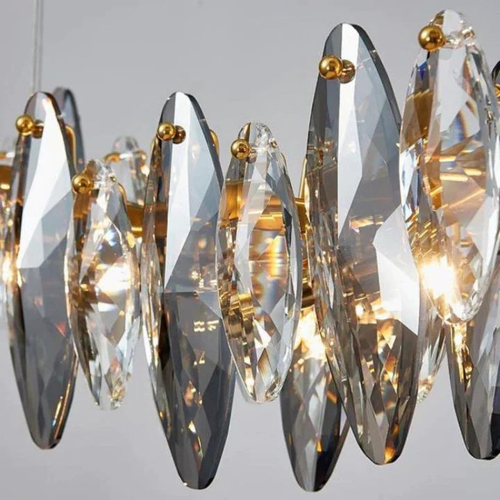 Blus Lighting Serene Crystal Linear Chandelier L51"