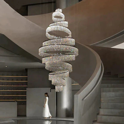 11/17-Ring Extra Large/Long Tassel Chandelier