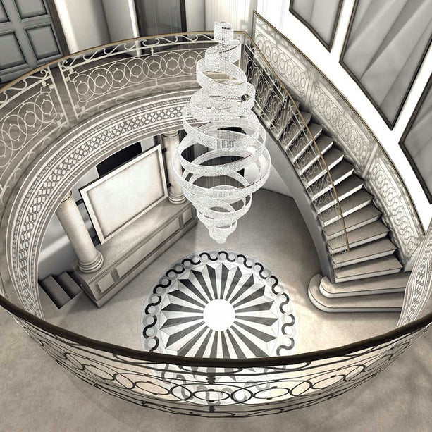 11/17-Ring Extra Large/Long Tassel Chandelier