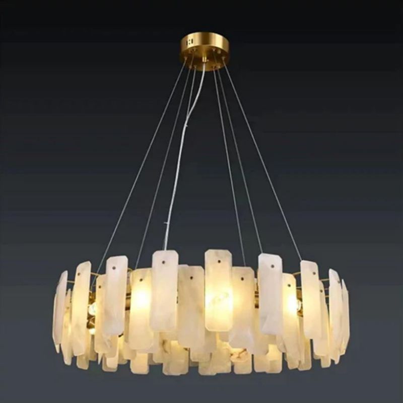 Blus Lighting Moira Alabaster Round Chandelier
