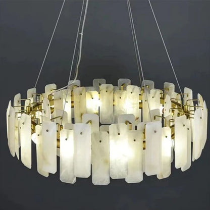 Blus Lighting Moira Alabaster Round Chandelier