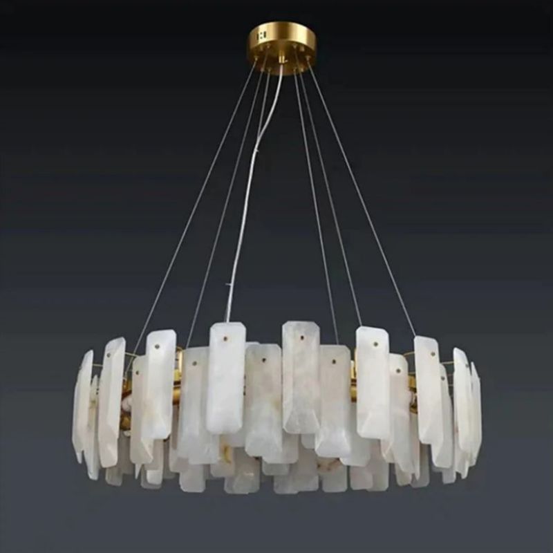 Blus Lighting Moira Alabaster Round Chandelier