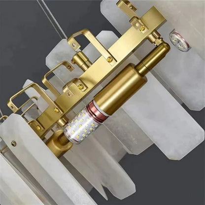 Blus Lighting Moira Alabaster Round Chandelier