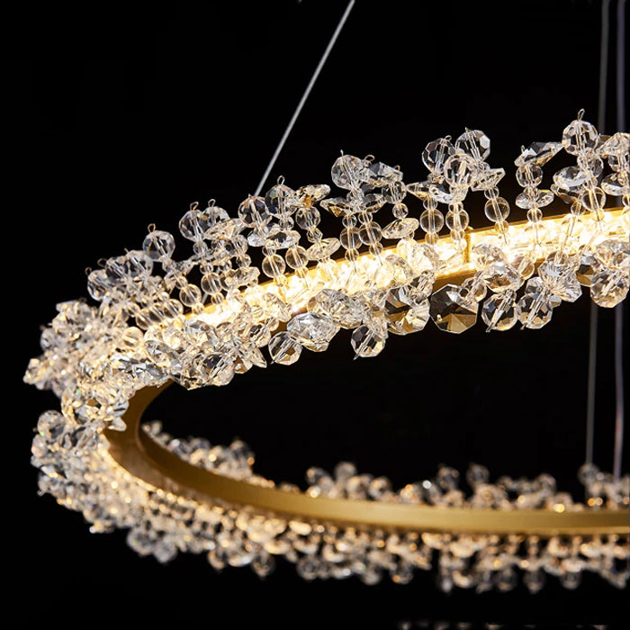 Blus Lighting Nolan Halo Crystal Chandelier