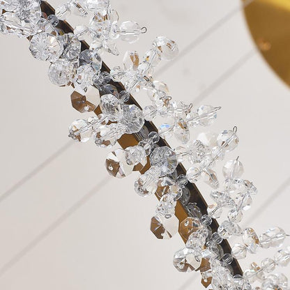 Blus Lighting Nolan Halo Crystal Chandelier