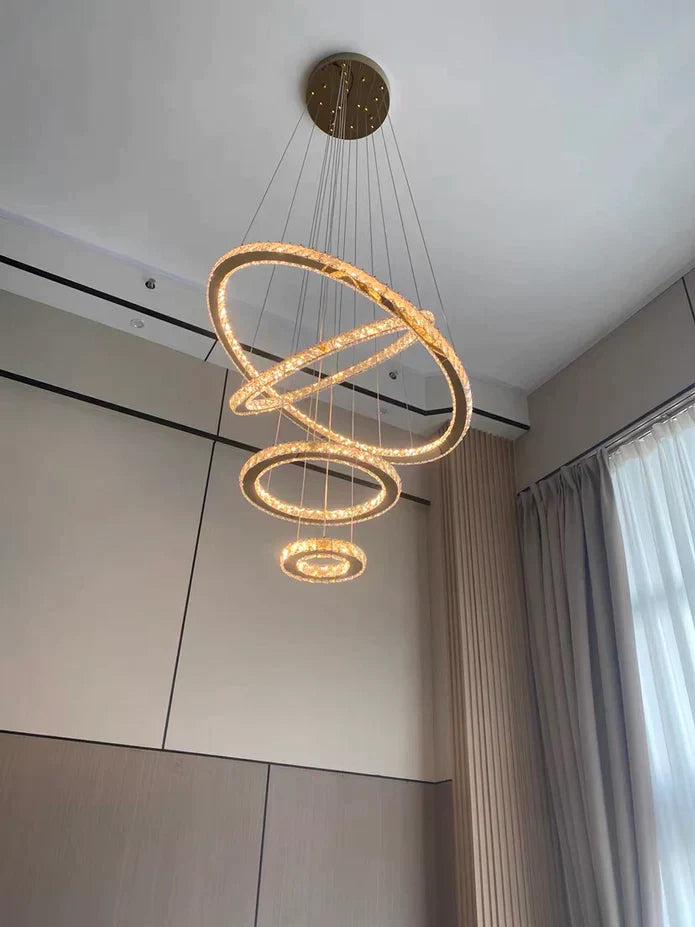 2/3/4/5/6/7-Rings Crystal Chandelier