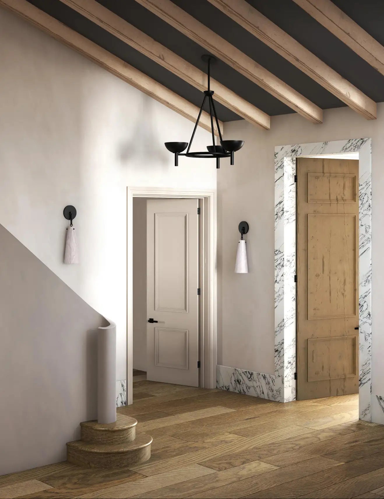 Contemporary Alabaster Wall Sconce For Kitchen Island, Bedroom