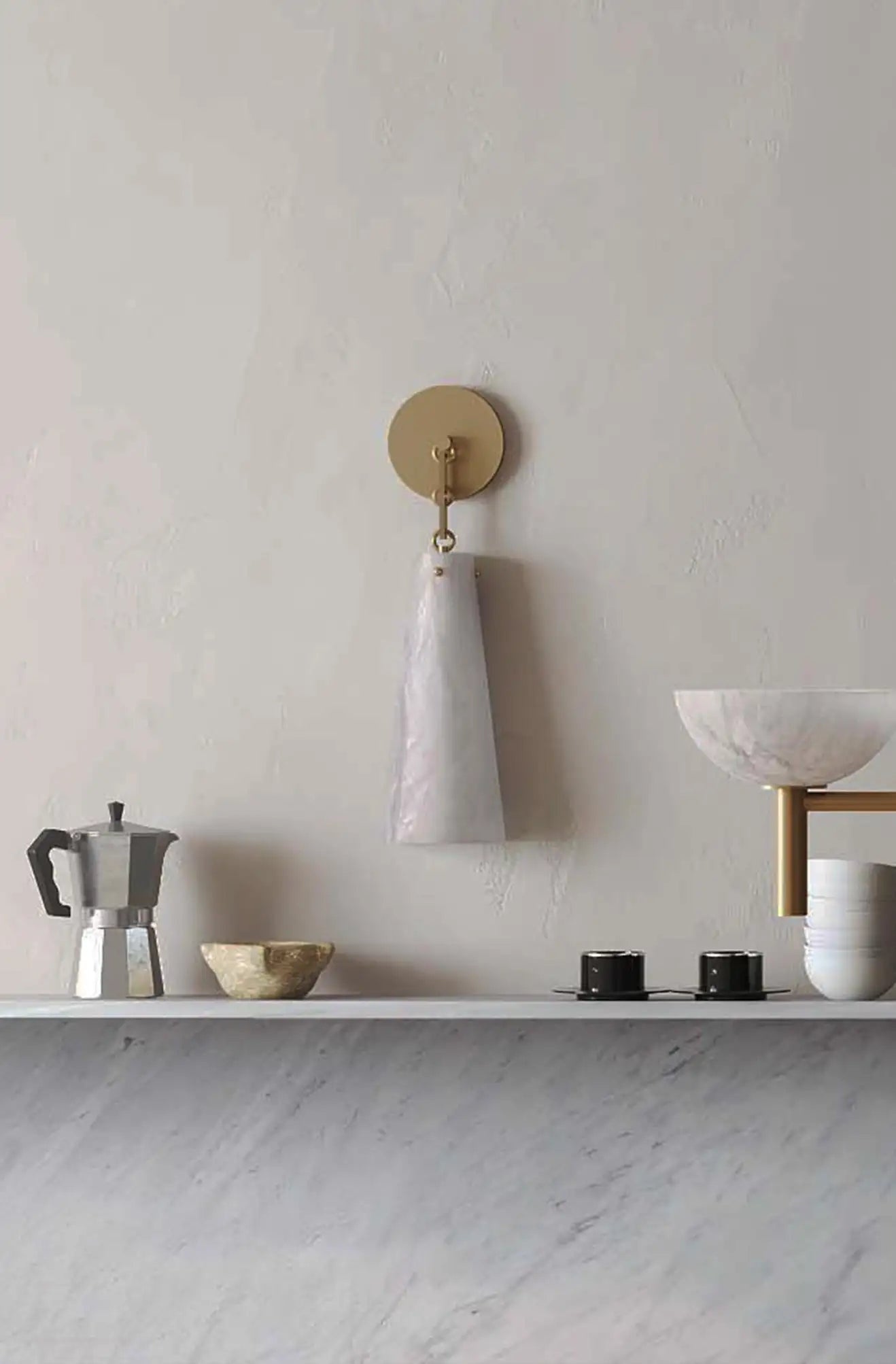 Contemporary Alabaster Wall Sconce For Kitchen Island, Bedroom