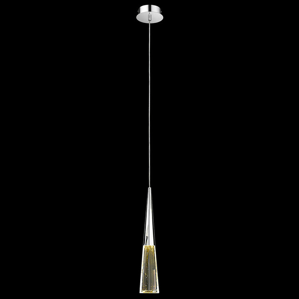 1/13/25-Light Polished Chrome Crystal LED Pendant
