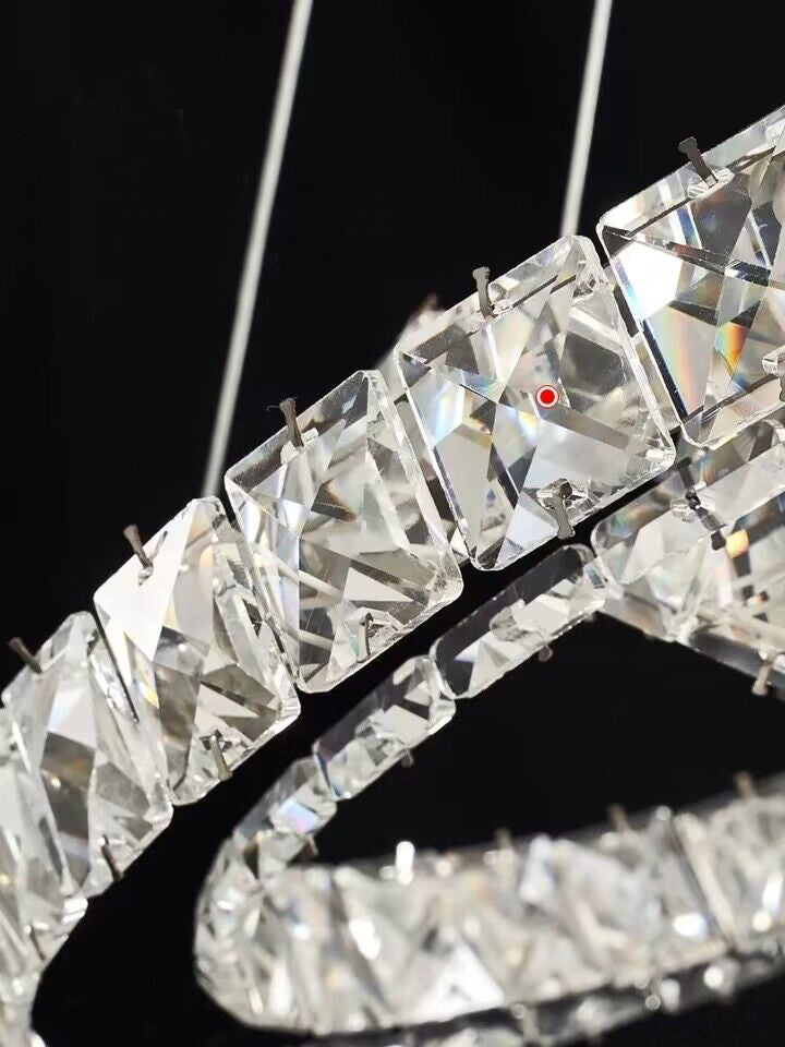 2022 New Oversized Modern Gold Multi-layered Ring Ceiling Crystal Chandelier For High Ceiling Living Room/ Dining Room/Foyer