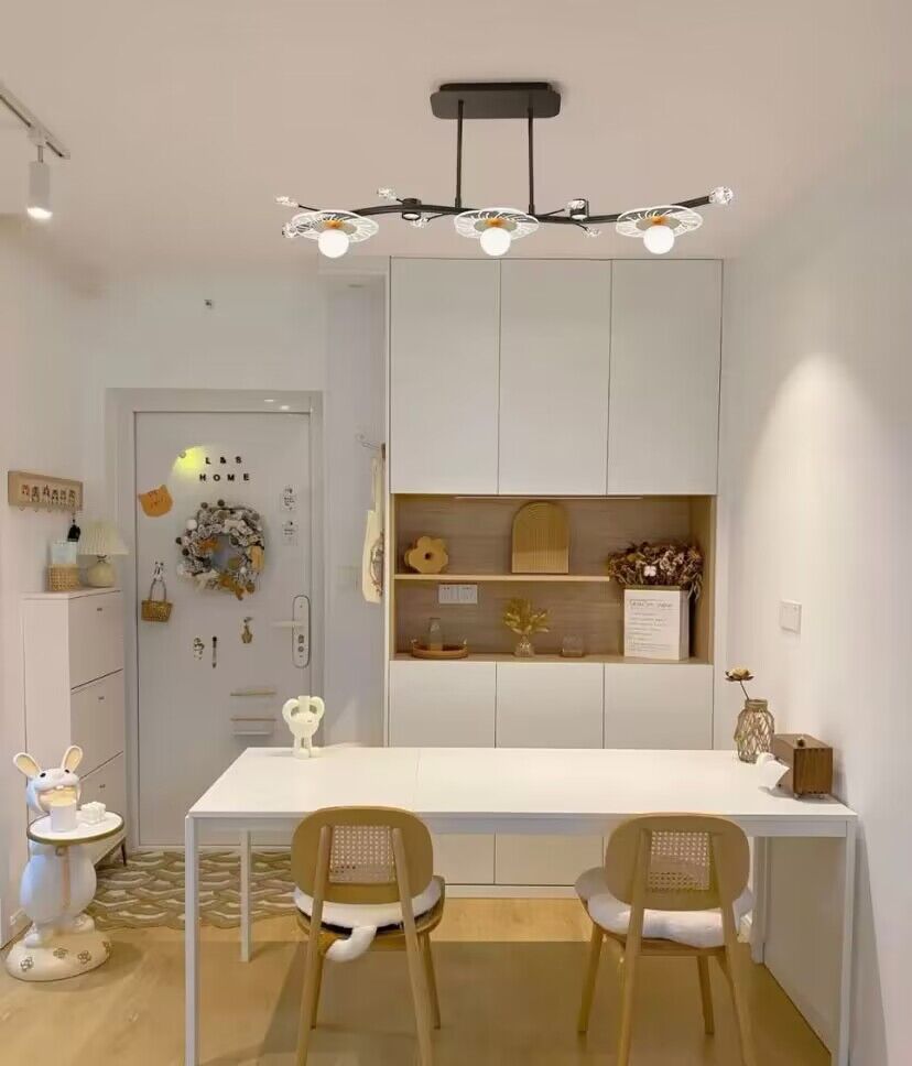 2023 New Long Linear Light Luxury Dining Table Crystal Chandelier Modern  Creative Bar/Coffee Table/Kitchen Island Light Fixture