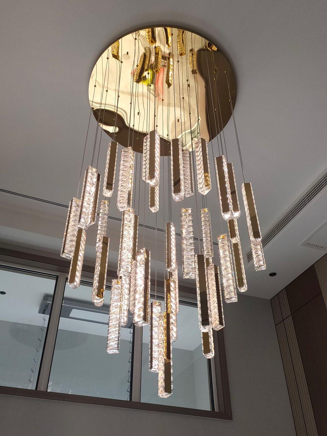 12/15/18/21/24-Light Spiral Crystal Chandelier