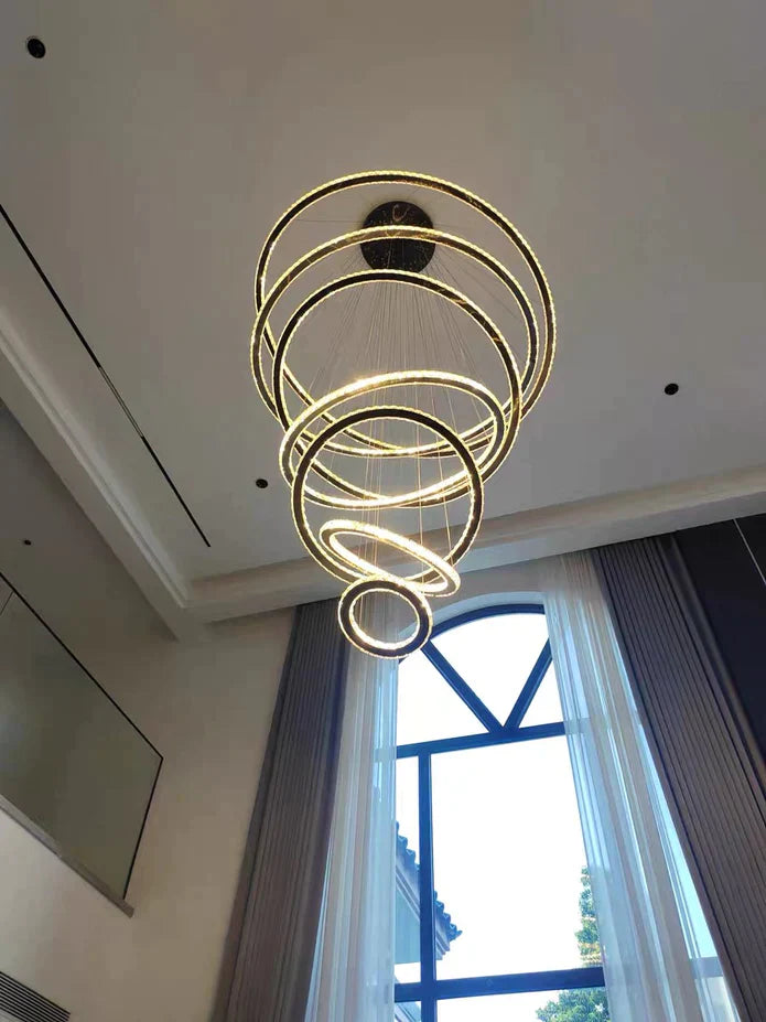 2/3/4/5/6/7-Rings Crystal Chandelier