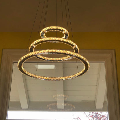 2/3/4/5/6/7-Rings Crystal Chandelier