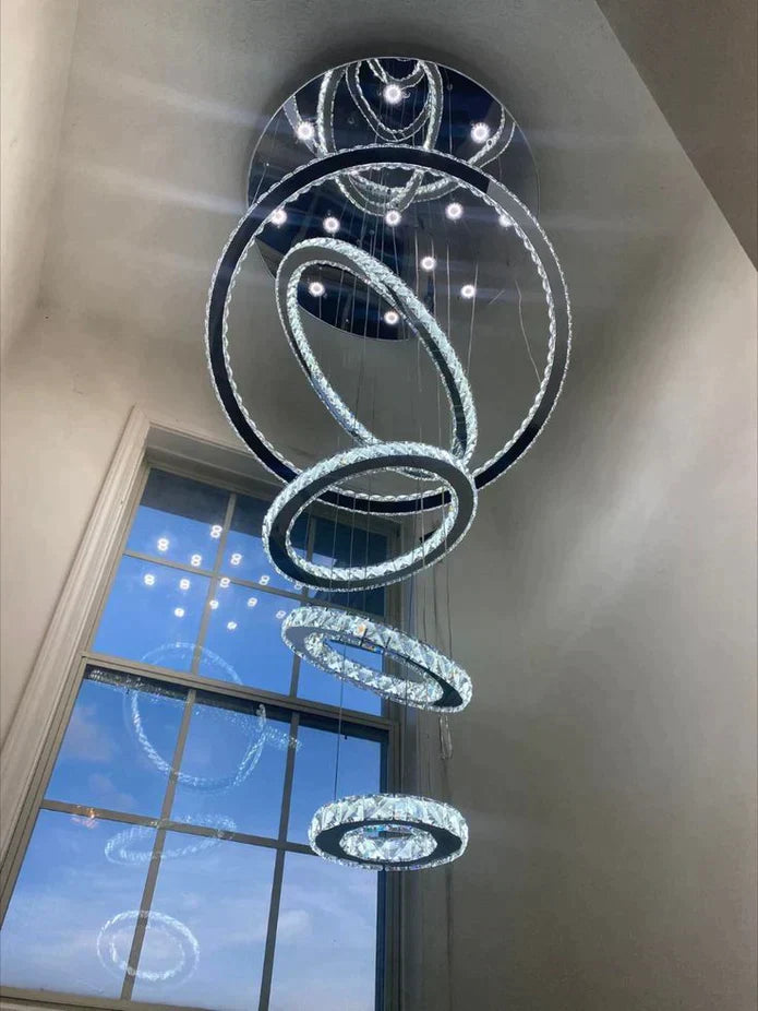 2/3/4/5/6/7-Rings Crystal Chandelier
