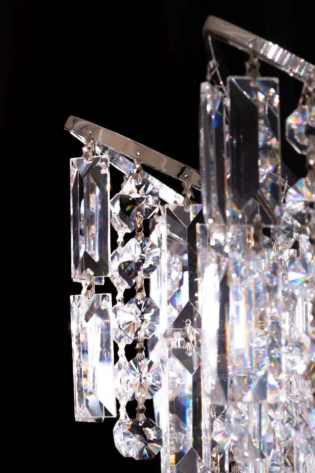 13/24/30-Light Luxury Style Rotating Crystal Chandelier
