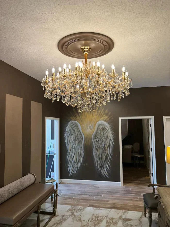 16/39-Light Candle Classic Crystal Chandelier