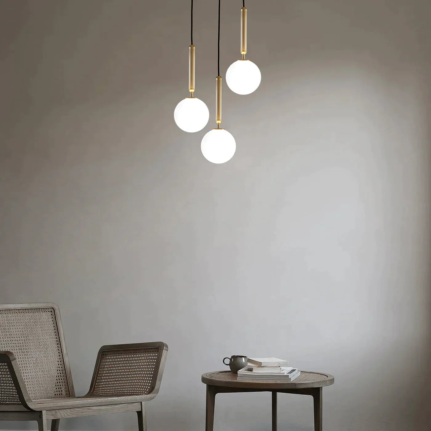 1/3/6/13-Globes Clear/White Glass Pendant Chandelier