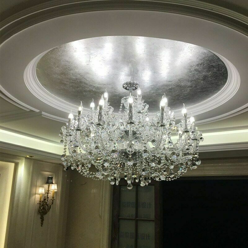 3/6/8/10/12/15/18/24/30/32-Light Antique European Candle Crystal Chandelier