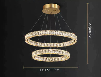 2/3/4/5/6/7/8/9-Rings Crystal Chandelier