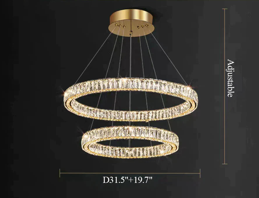 2/3/4/5/6/7/8/9-Rings Crystal Chandelier