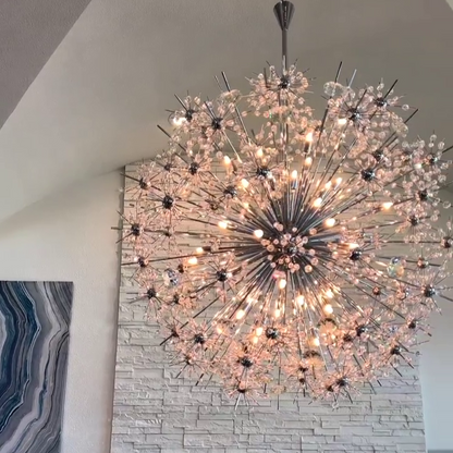 11/18/40-Light Starfire Ball Crystal Chandelier