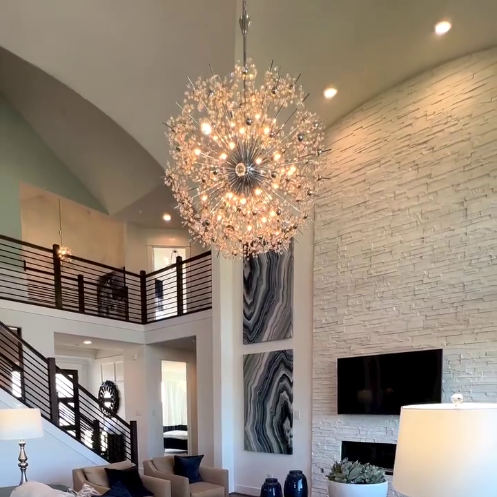 11/18/40-Light Starfire Ball Crystal Chandelier